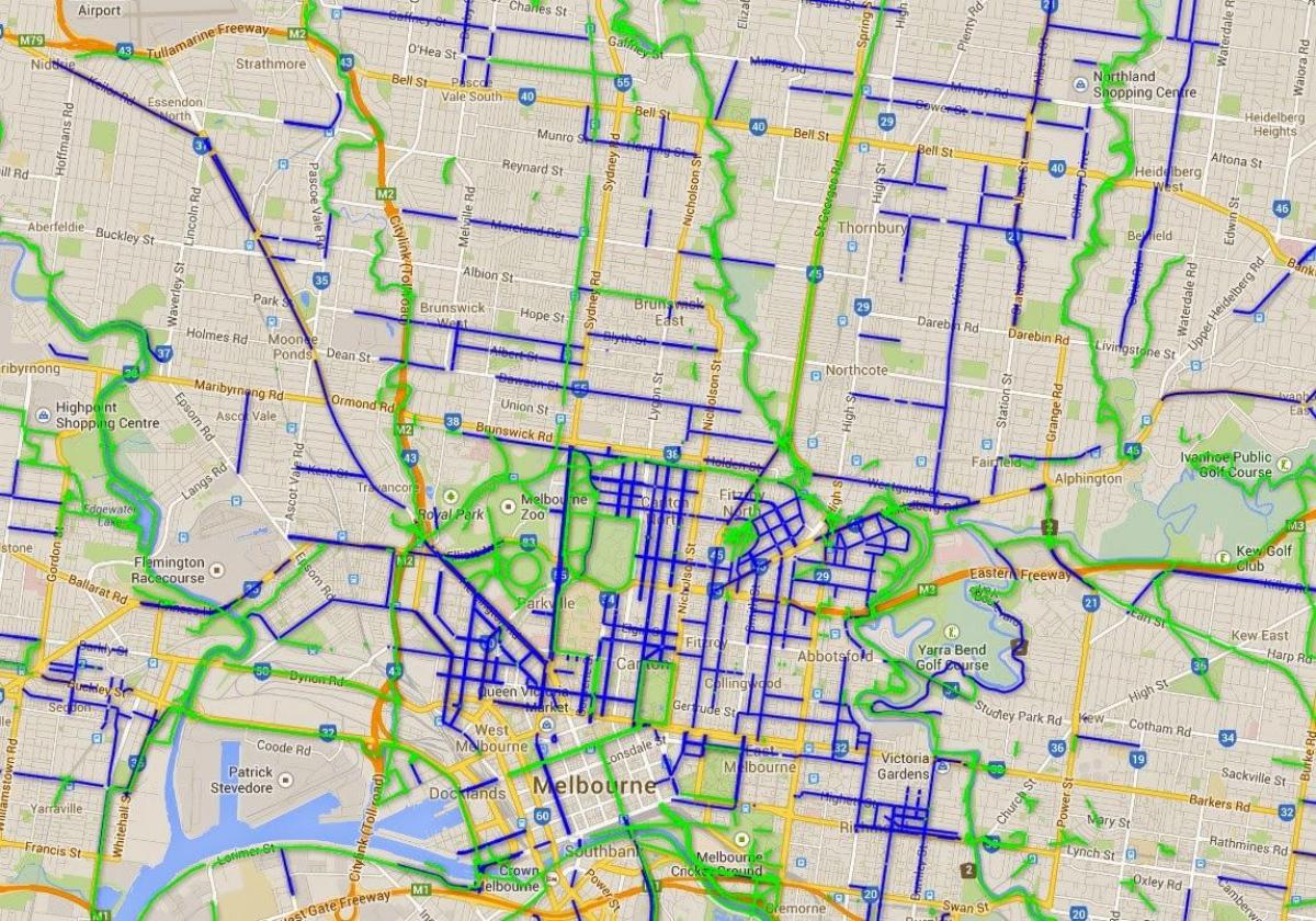 basikal laluan Melbourne peta