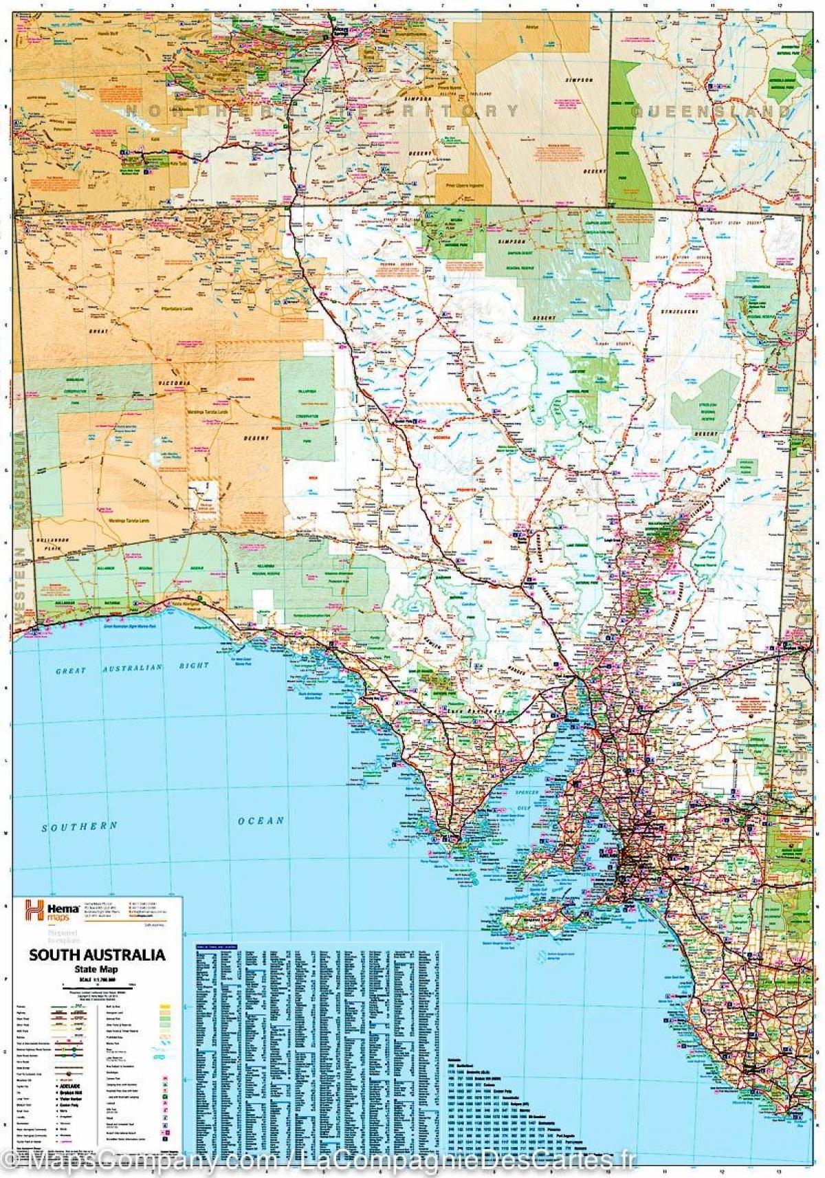 peta Australia selatan