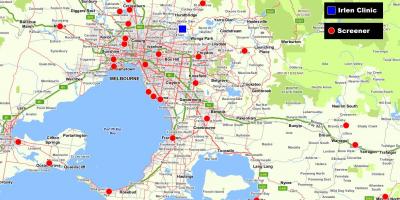 Peta yang lebih besar Melbourne