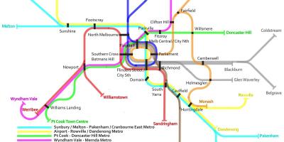 Metro peta kereta api Melbourne