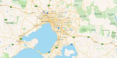 Peta Melbourne dan pinggir bandar