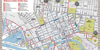 Melbourne tarikan bandar peta