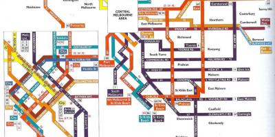 Melbourne awam peta pengangkutan
