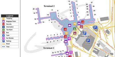 Melbourne terbang peta terminal 4